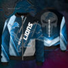 Detroit Lions Skull All Over Printed Bomber Jacket