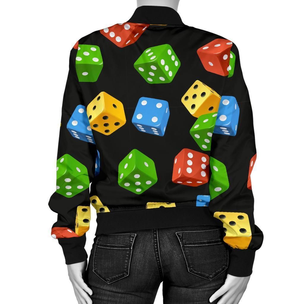 Dice-Colorful-Pattern-Print-Women-Casual-Bomber-Jacket-2