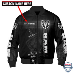 Dodge Ram Flash Custom Name Bomber Jacket