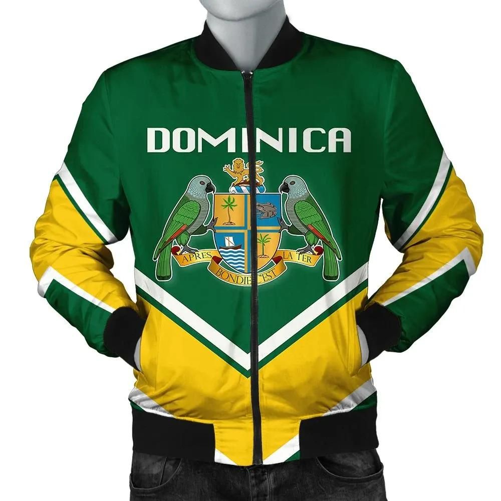Dominica Coat Of Arms Men Bomber Jacket Lucian Style J5W Bomber Jacket Dominica Coat Of Arms Men Bomber Jacket Lucian Style J5W Bomber Jacket