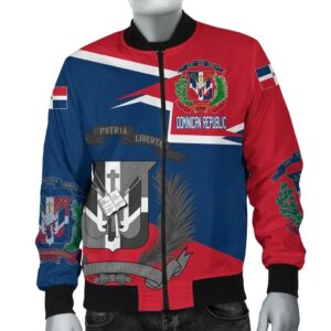 Dominican Republic Coat Of Arms Bomber Jackettyle A27 Bomber Jacket