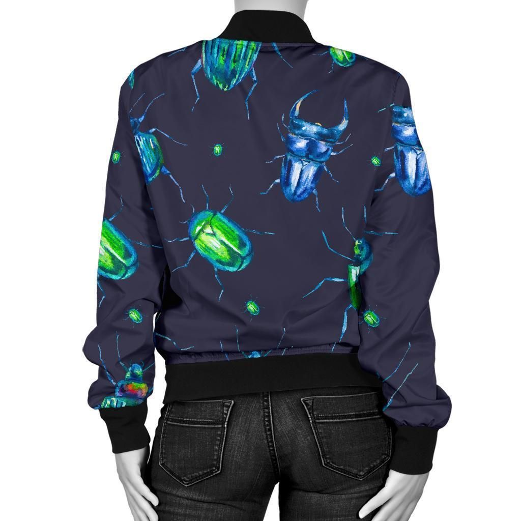 Drawing-Bug-Pattern-Print-Women-Casual-Bomber-Jacket-2
