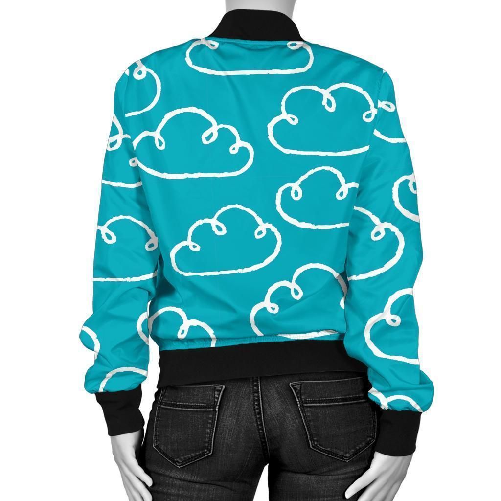 Drawn-Cloud-Pattern-Print-Women-Casual-Bomber-Jacket-2