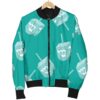 Dreidel Pattern Print Women Casual Bomber Jacket