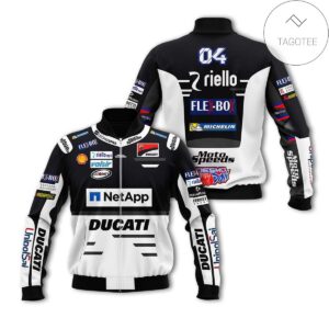 Ducati Moto Gp Motorcycle Racing Team Black 3D Bomber Jacket