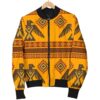 Eagle Aztec Pattern Print Women Casual Bomber Jacket