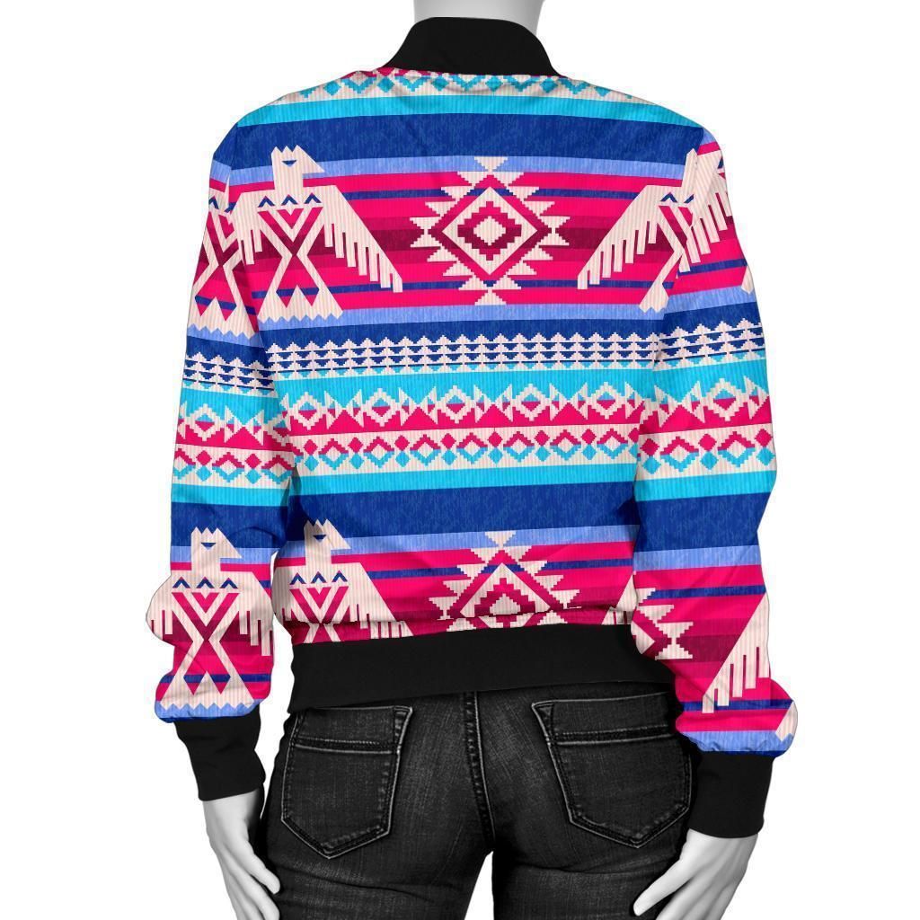 Eagle-Native-American-Print-Pattern-Women-Casual-Bomber-Jacket-2