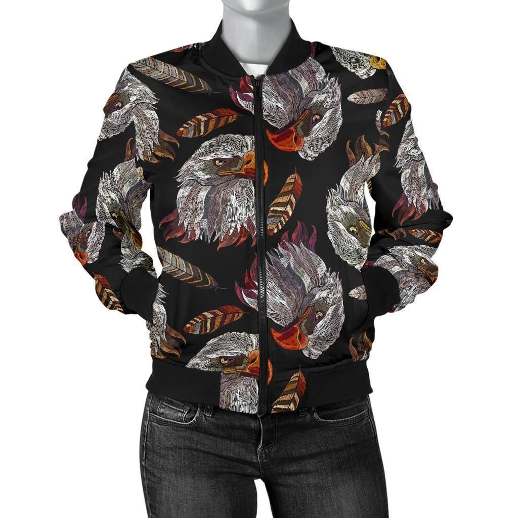 Eagle-Pattern-Print-Women-Casual-Bomber-Jacket-1