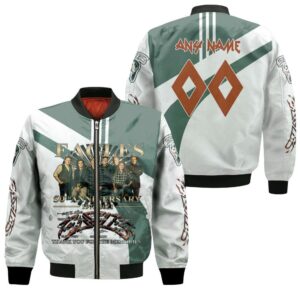 Eagles 50th Anniversary Thank You For The Memories 3D Designed Allover Gift With Custom Name Number For Eagles Fans.jpg Bomber Jacket