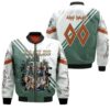 Eagles Guitar With Legend Members Rock Band 3D Designed Allover Gift With Custom Name Number For Eagles Fans Bomber Jacket