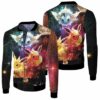 Eevee Jolteon Flareon Vaporeon 3D T Shirt Hoodie Sweater Bomber Jacket Model 2047 Bomber Jacket