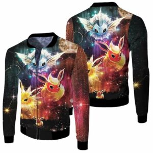 Eevee Jolteon Flareon Vaporeon 3D T Shirt Hoodie Sweater Bomber Jacket Model 2047 Bomber Jacket