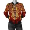 Egypt Bomber Jacket - Egyptian Anubis Pattern Women Red A10 Bomber Jacket
