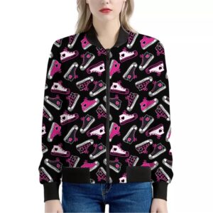 Emo Shoes Pattern Print Women'S Bomber Jacket