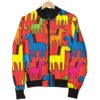 Equestrian Colorful Pattern Print Women Casual Bomber Jacket
