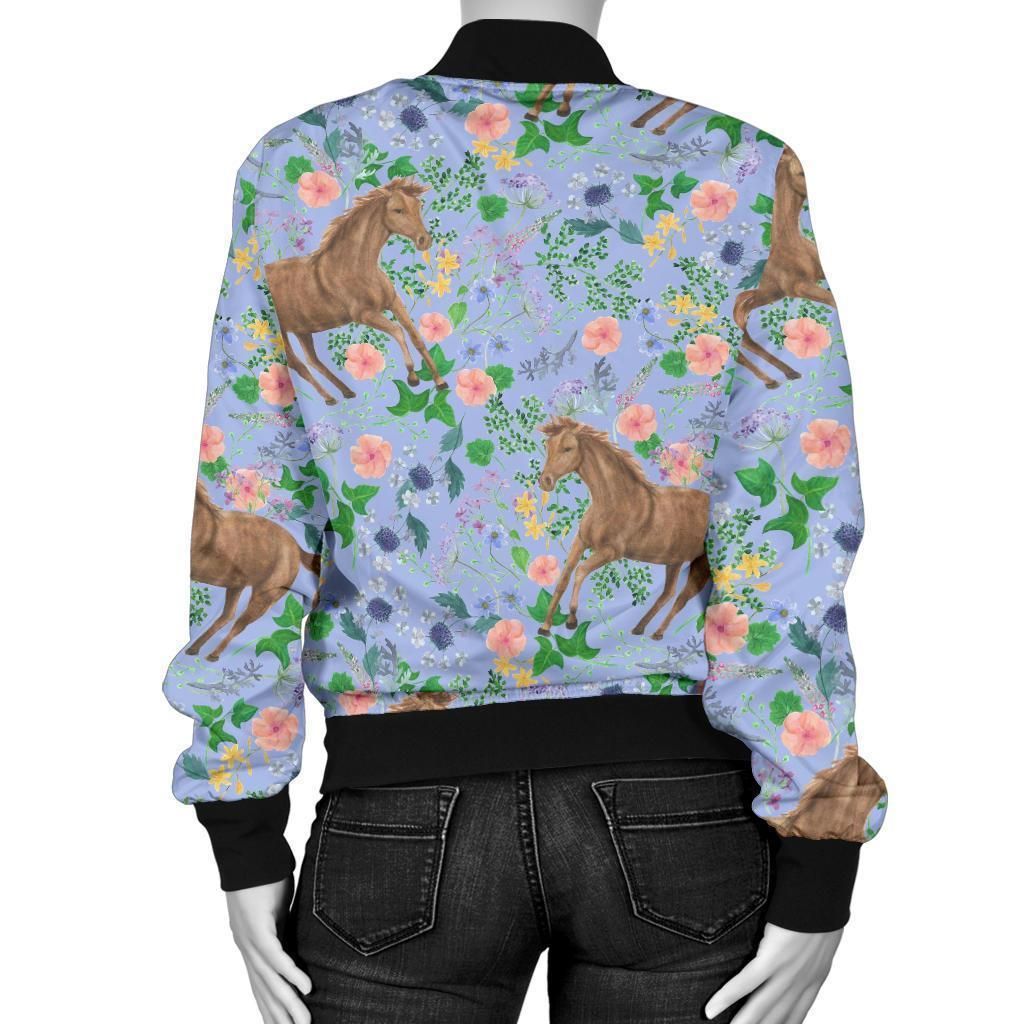 Equestrian-Floral-Pattern-Print-Women-Casual-Bomber-Jacket-2