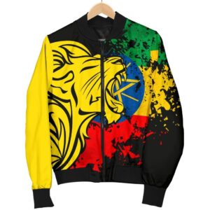 Ethiopia Women's Bomber Jacket - Lion Vintage - BN11 Bomber Jacket