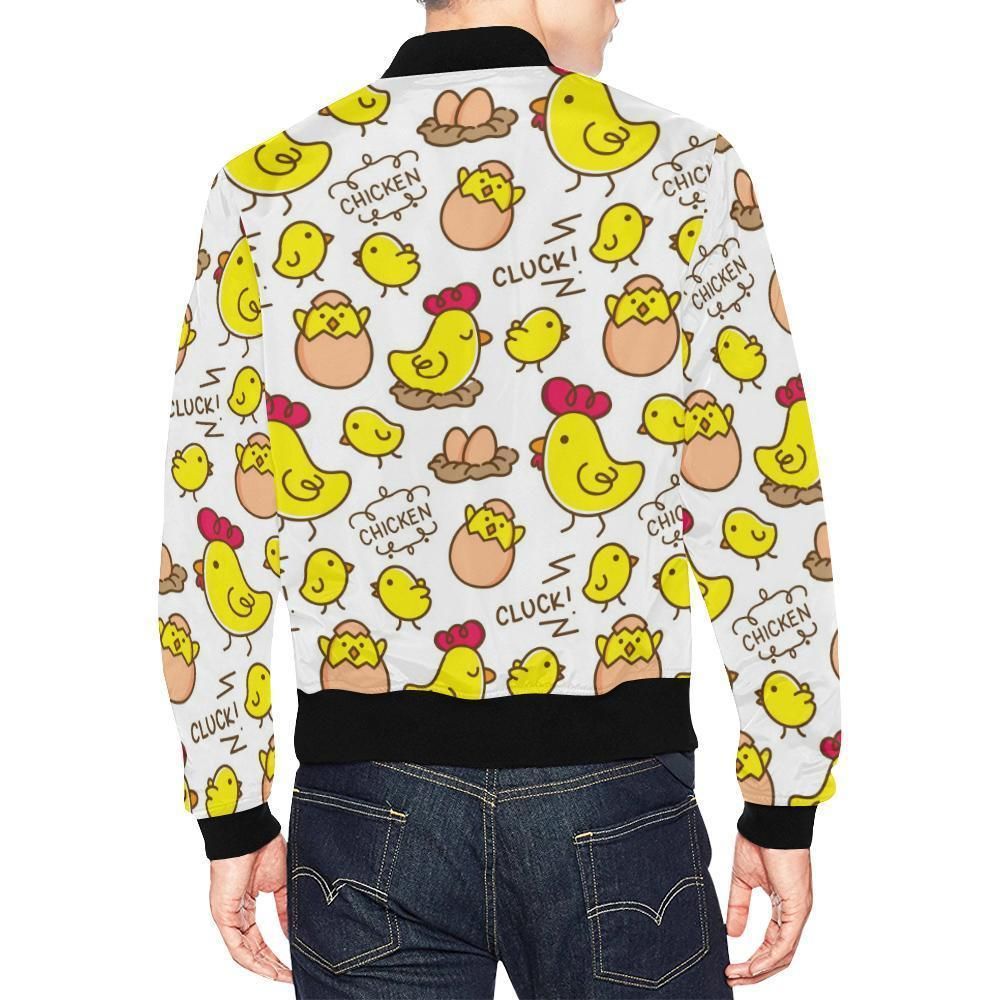 Farm-Chicken-Hen-Chick-Pattern-Print-Mens-Bomber-Jacket-2