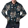 Feather Dream Catcher Boho Pattern Print Mens Bomber Jacket