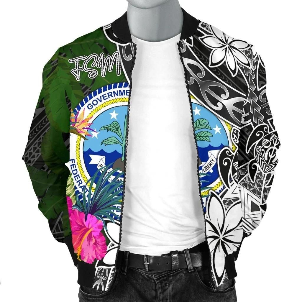 Federated-States-of-Micronesia-Men-Bomber-Jacket-Turtle-Plumeria-Banana-Leaf-BN11-Bomber-Jacket-2