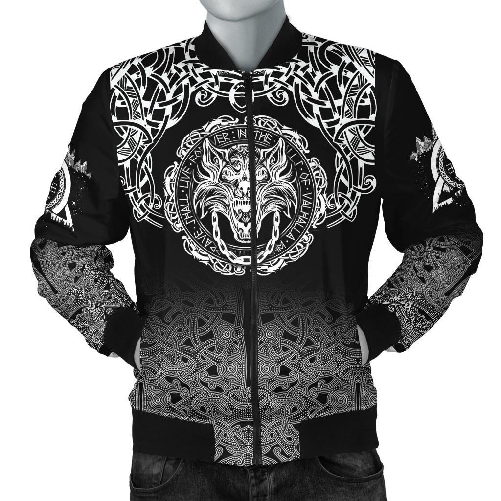 Fenrir Valhalla Bomber Jacket - Ornate pattern A21 Bomber Jacket Fenrir Valhalla Bomber Jacket - Ornate pattern A21 Bomber Jacket