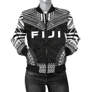 Fiji Polynesian Chief Women'S Bomber Jacket - Black Version - Bn10 Bomber Jacket