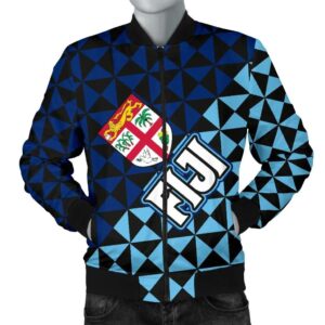 Fiji Polynesian Men's Bomber Jacket Coat Of Arms Th5 Bomber Jacket