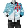 Fiji Polynesian Women's Bomber Jacket - Fiji Flag Fiji Flag with Coat of Arms - BN15 Bomber Jacket