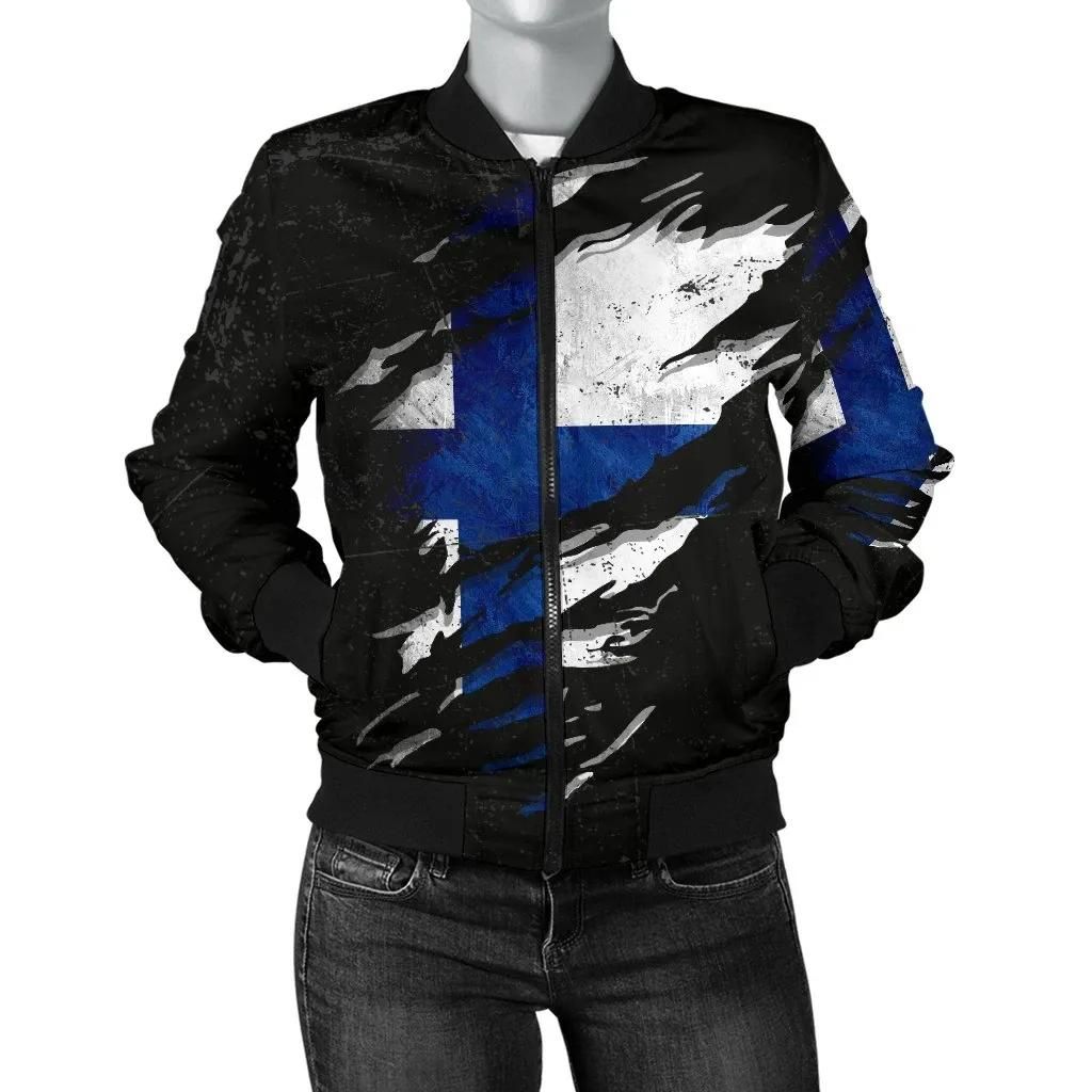 Finland In Me Women's Bomber Jacket - Special Grunge Style A31 Bomber Jacket Finland In Me Women's Bomber Jacket - Special Grunge Style A31 Bomber Jacket