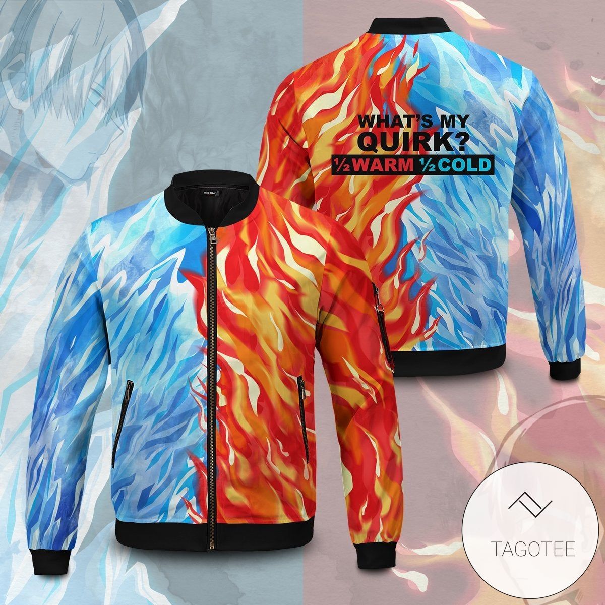 Fire And Ice Todoroki Shoto Bomber Jacket Fire And Ice Todoroki Shoto Bomber Jacket