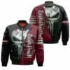 Five Fingers Death Skull For Lovers 3D T Shirt Hoodie Sweater Bomber Jacket Model 2094 Bomber Jacket