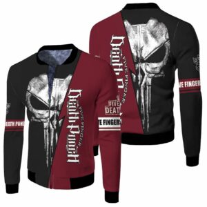 Five Fingers Death Skull For Lovers 3D T Shirt Hoodie Sweater Jersey Bomber Jacket Model 2097 Bomber Jacket