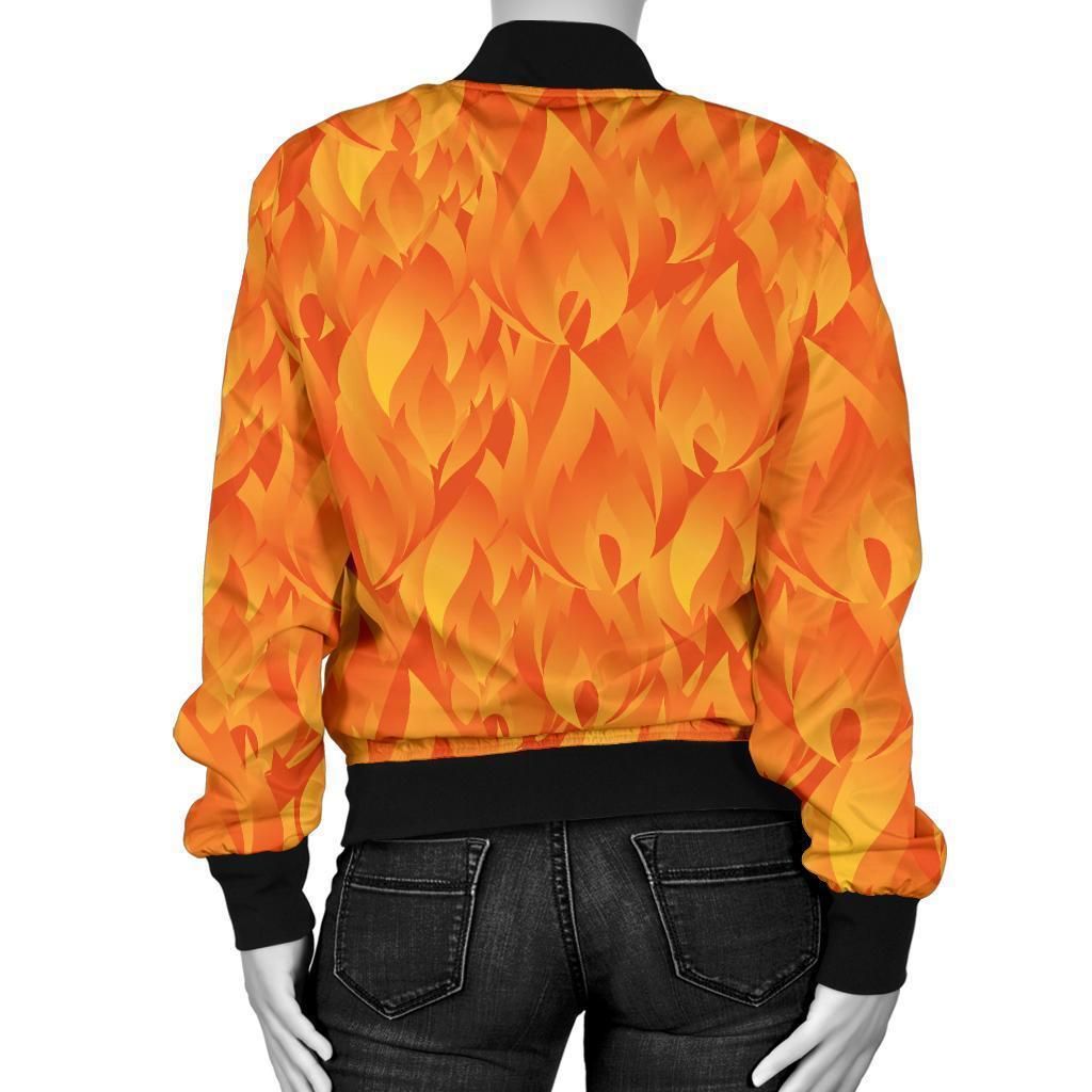 Flame-Fire-Pattern-Print-Women-Casual-Bomber-Jacket-2