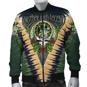 Flower Ireland Bomber Jacket - GD Irish Legend Shamrock V Tie-Dye A7 Bomber Jacket