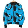 Flying Eagle Pattern Print Women Casual Bomber Jacket