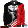 Ford Mustang Punisher Skull Custom Name Bomber Jacket