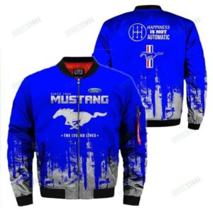 Ford Mustang The Legend Lives Happiness Is Not Automatic 3D Bomber Jacket
