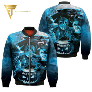 Freddy Jason Michael Myers Carolina Panthers Full Printing Bomber Jacket