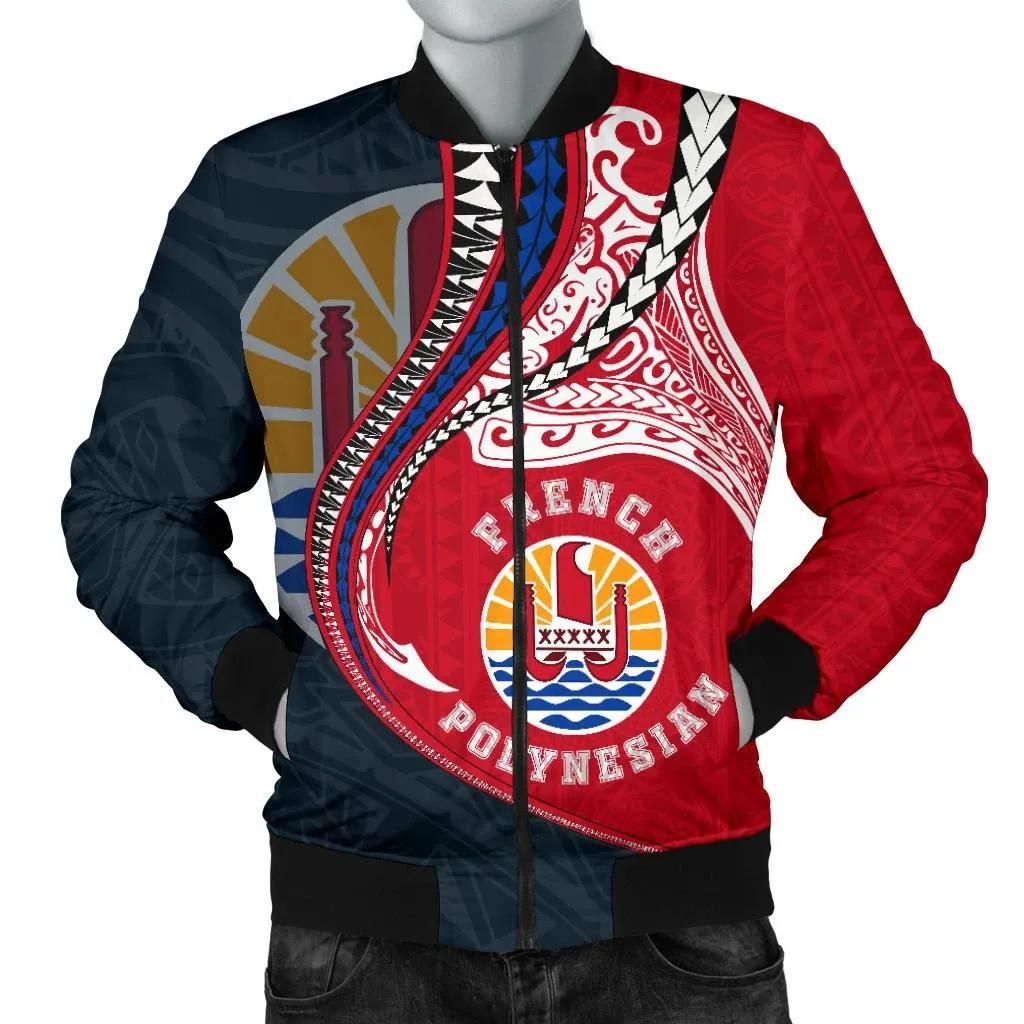 French Polynesian Men's Bomber Jacket Manta Polynesian TH65 Bomber Jacket French Polynesian Men's Bomber Jacket Manta Polynesian TH65 Bomber Jacket