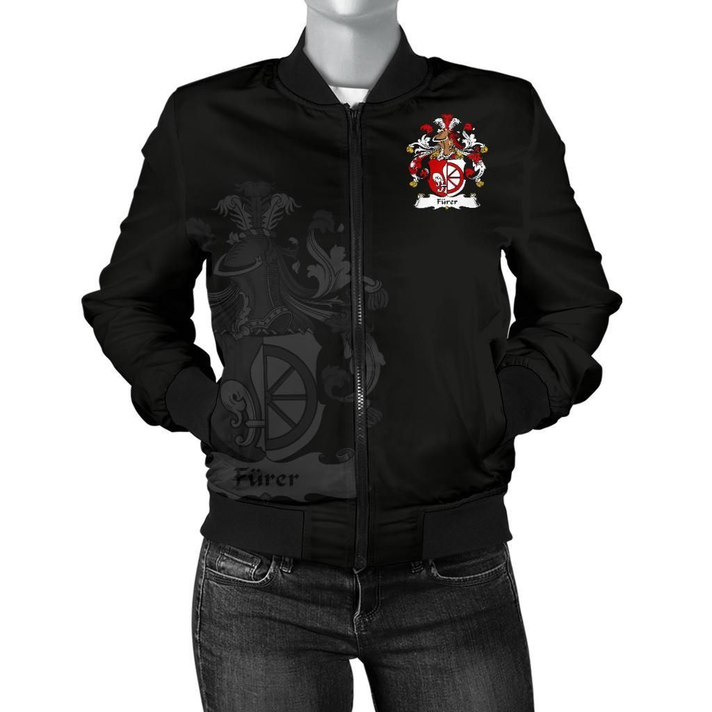 Furer Germany Men's Bomber Jacket - German Family Crest A7 Bomber Jacket Furer Germany Men's Bomber Jacket - German Family Crest A7 Bomber Jacket