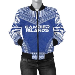 Gambier Islands Flag Polynesian Chief Women'S Bomber Jacket - Bn10 Bomber Jacket