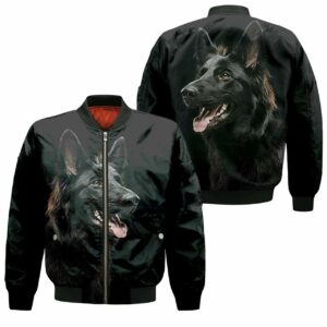 German Shepherd Posture For Dog Lovers 3D T Shirt Hoodie Sweater Jersey Bomber Jacket Model 2174 Bomber Jacket
