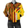 Ghana Bomber Jacket Ankara Tops Striped Women A10 Bomber Jacket