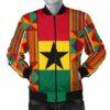 Ghana Men's Bomber Jacket Kente Cloth TH5