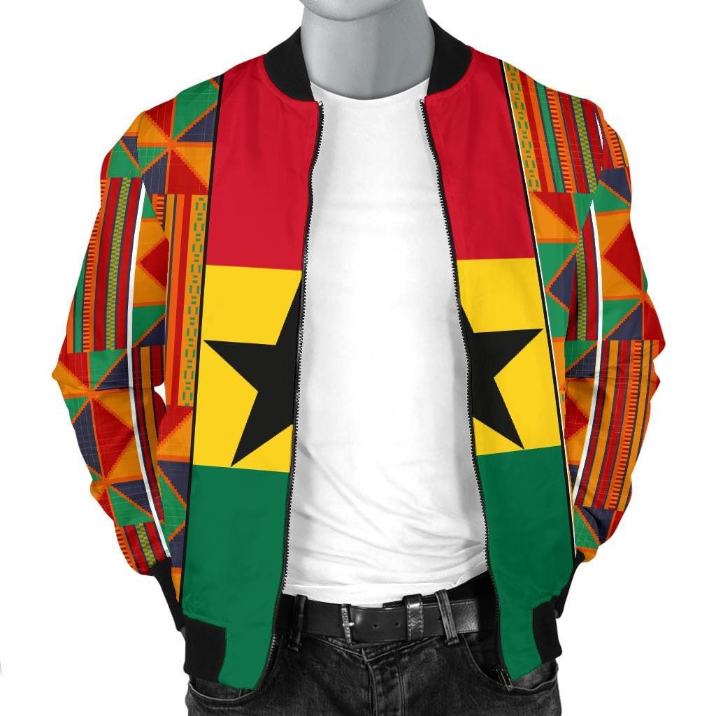 Ghana-Mens-Bomber-Jacket-Kente-Cloth-TH5-2