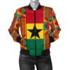 Ghana Women's Bomber Jacket kente Cloth Th5 Bomber Jacket