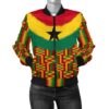 Ghana Women's Bomber Jacket kente Cloth Th5 Bomber Jacket