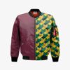Giyuu Tomioka Pattern Bomber Jacket Custom KNY Cosplay Costumes Bomber Jacket