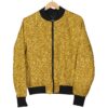 Gold Glitter Star Print Pattern Women Casual Bomber Jacket