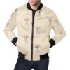 Golden Retriever Pattern Print Mens Bomber Jacket